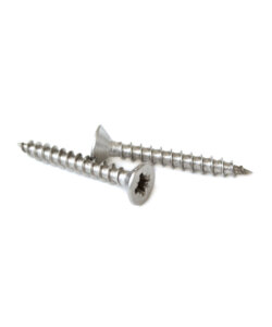 Chipboard screws with countersunk head and cross recess