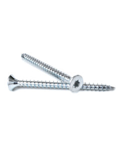 Chipboard screws with countersunk head and hexalobular socket