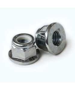 Prevailing torque type hexagon nuts with flange and non metallic insert DIN 6926