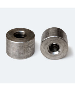 Round nuts with trapezoidal thread