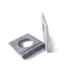 Square taper washers for friction grip bolts on double T-beams in steel construction DIN 6917 UNI 5712
