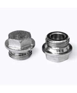 Hexagon head screw plugs with collar with cylindrical fine pitch thread short stud end DIN 7604/A