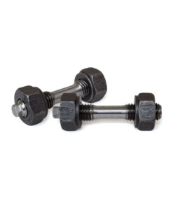 Bolts with waised shank with 2 nuts DIN 2510 L