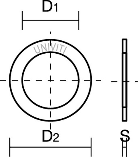 100pcs  Rondella rotonda M10 D=16mm h=0,2mm acciaio DIN 988 BN 1976 TELSTORE 
