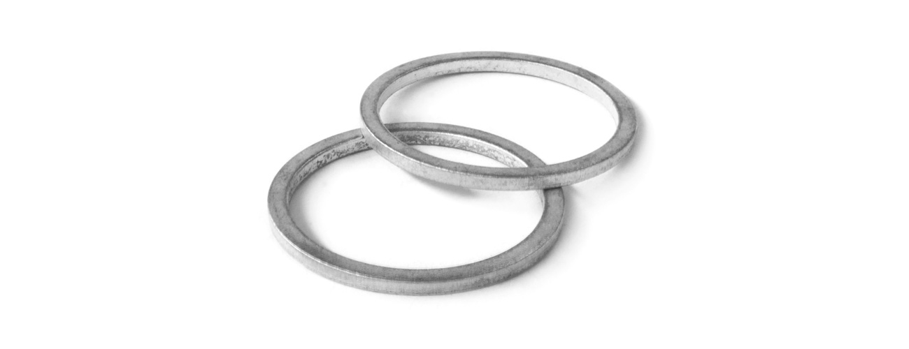 100 piece Aluminium Ring Aluminium Sealing Ring Gasket Al 5x9x1,0mm DIN7603 form a